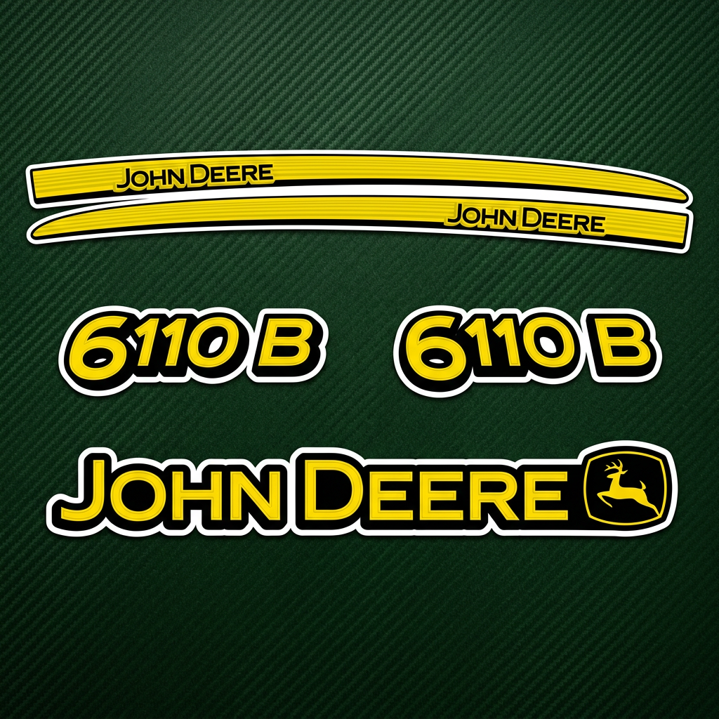 Комплект наклейок для трактора John Deere 6110B — фото 2