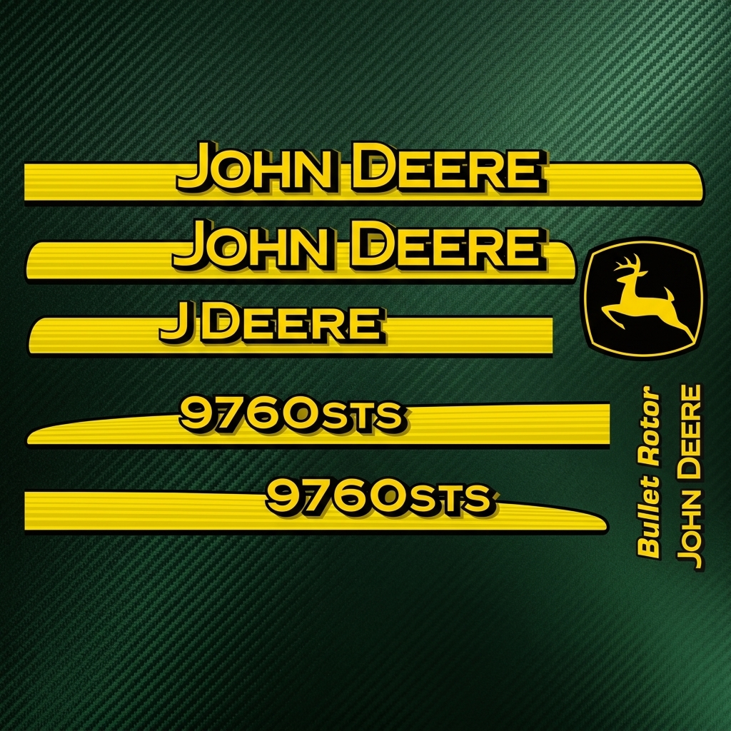 Комплект наклейок для комбайна John Deere 9760STS — фото 2