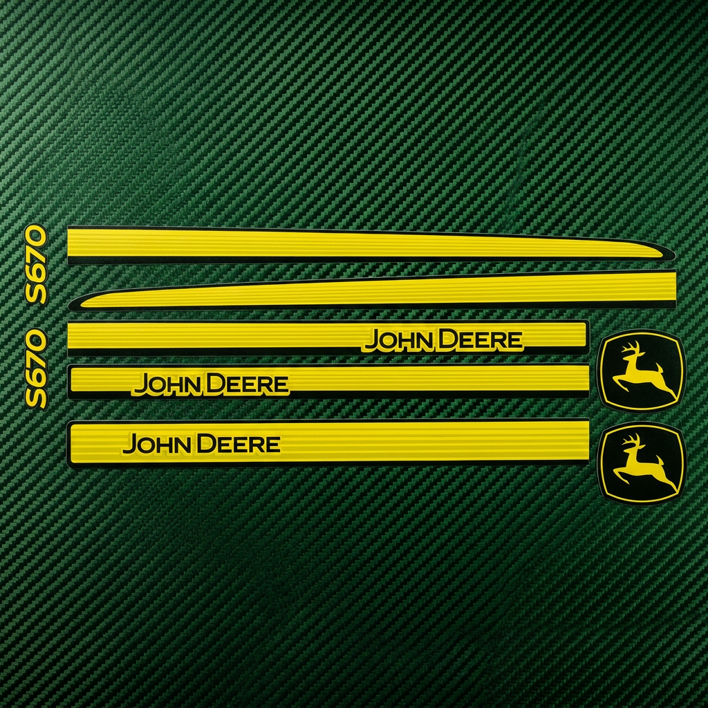Комплект наклейок для комбайна John Deere S670 — фото 2